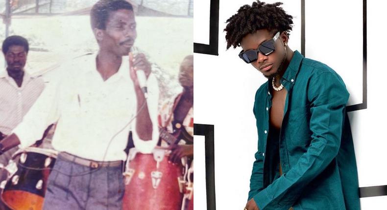 Kuami Eugene and his biological father Alex Marfo