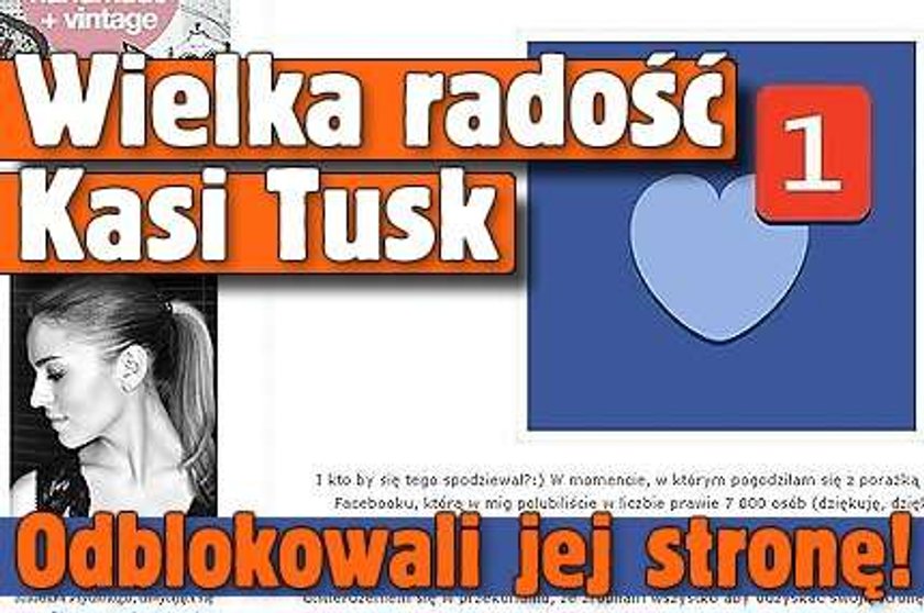 Wielka radość Kasi Tusk. Odblokowali jej stronę!