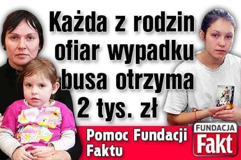 Fundacja Faktu prześle pieniądze rodzinom ofiar wypadku busa