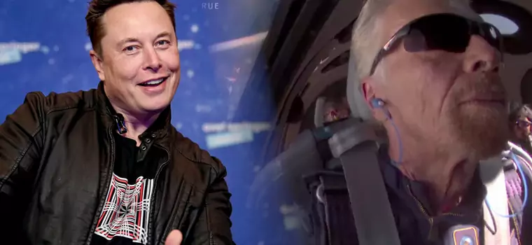 Elon Musk pogratulował Bransonowi sukcesu Virgin Galactic. "Piękny lot!"