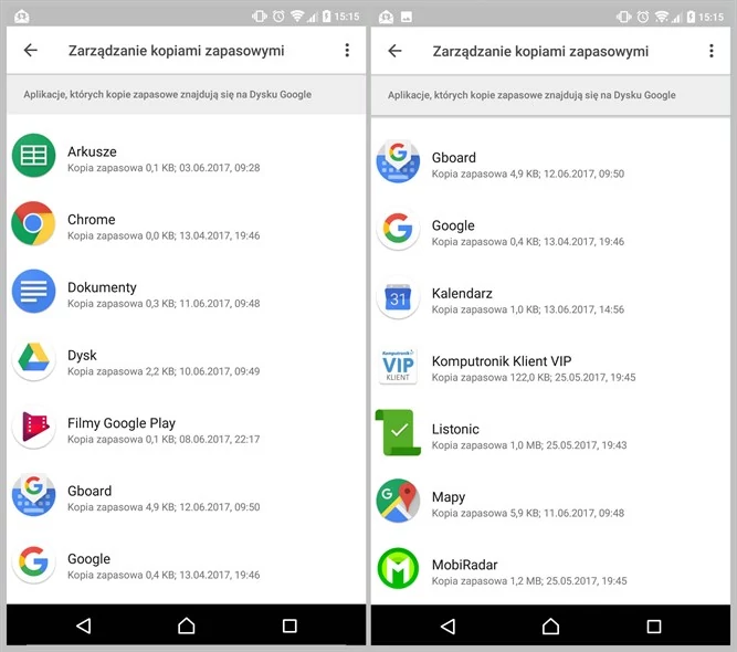 Kopia zapasowa w Androidzie, to wygodny sposób na przeniesienie aplikacji wraz z ich danymi.