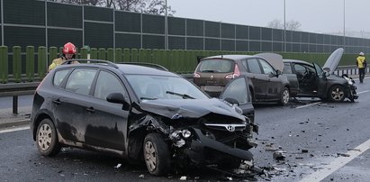 Potężny karambol na drodze ekspresowej. Zderzyło się kilkadziesiąt samochodów [DUŻO ZDJĘĆ]