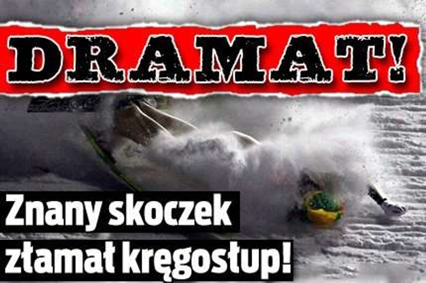 Dramat! Znany skoczek złamał kręgosłup!