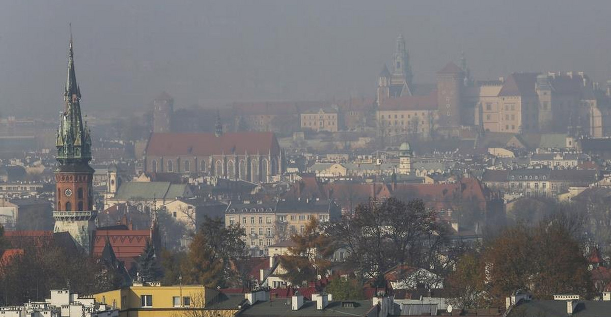 Kraków, smog, zanieczyszczenie powietrza, pył zawieszony