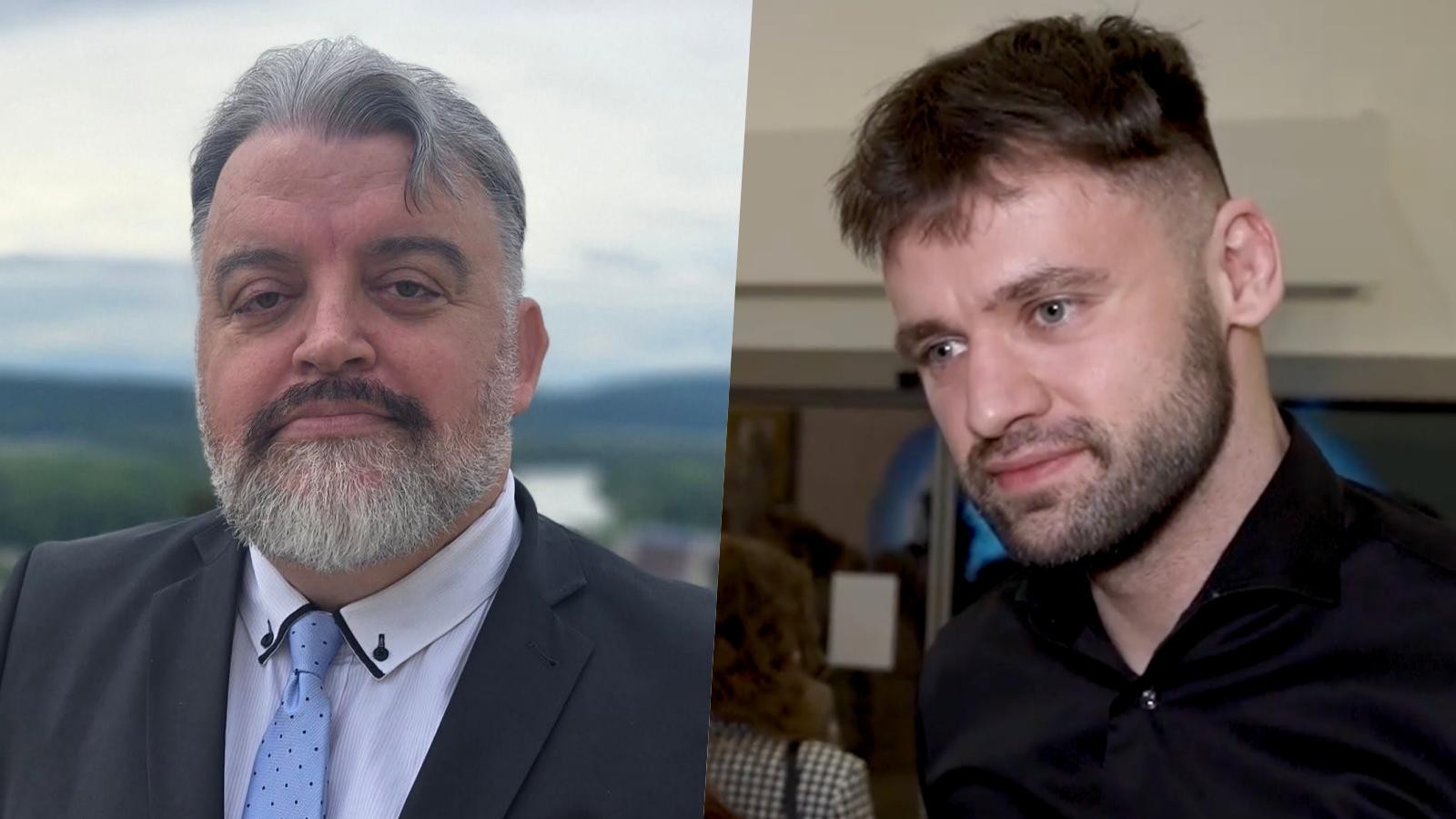 Politický analytik Eduard Chmelár a Filip Sulík.