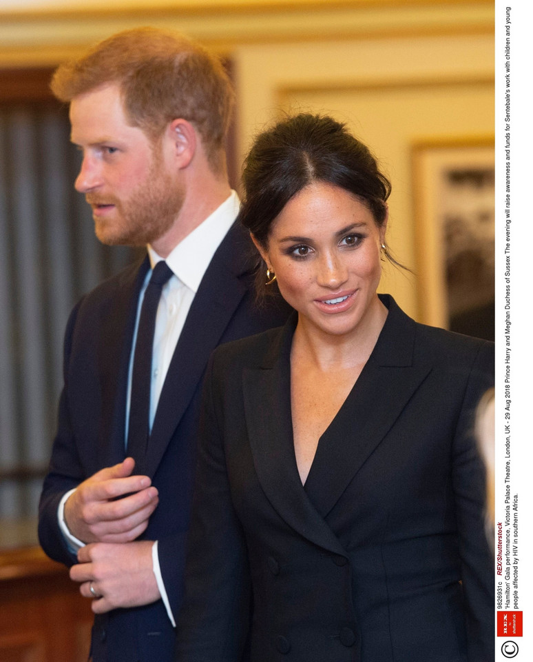 Książęta Sussex Meghan i Harry na musicalu w Londynie