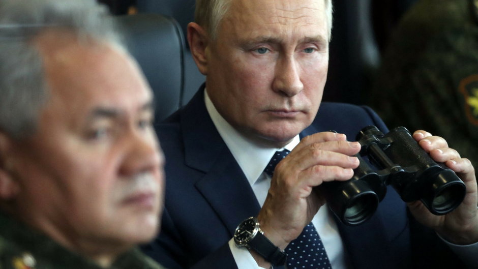 Władimir Putin podczas manewrów wojskowych Zapad 2021