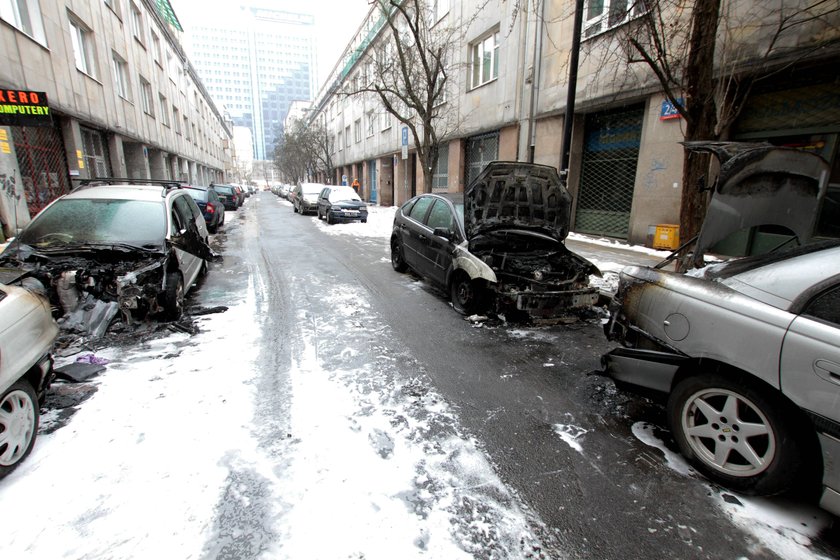 Spalone samochody Warszawa