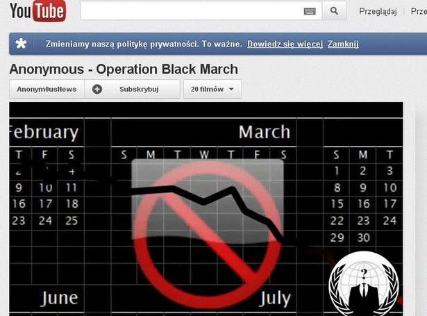 "Czarny marzec". Anonymous chce zadać kolejny cios