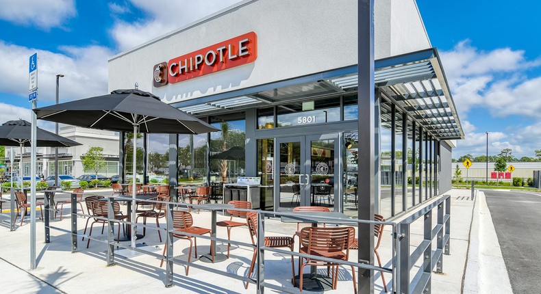 Chipotle's new look restaurants.Chipotle