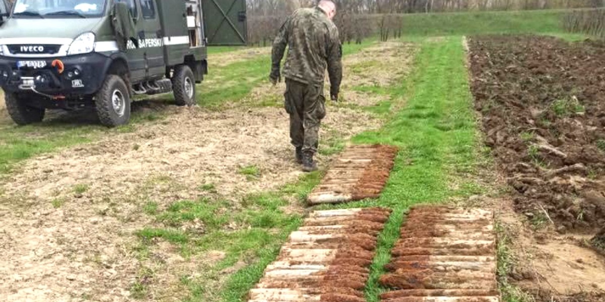 Magnuszew. Rolnik miał na polu ponad 100 niewybuchów z czasów II wojny.