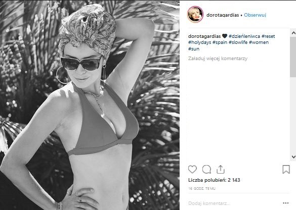 Dorota Gardias na wakacjach