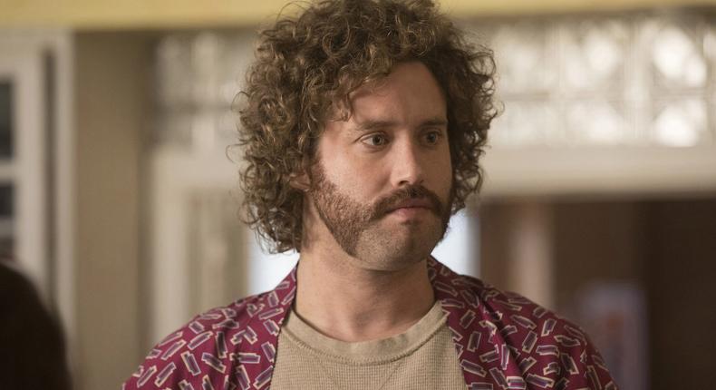 T.J. Miller as the incubator founder Erlich Bachman on Silicon Valley.