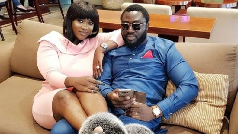 Mercy Johnson chilling with her husband, Prince Odi Okojie
