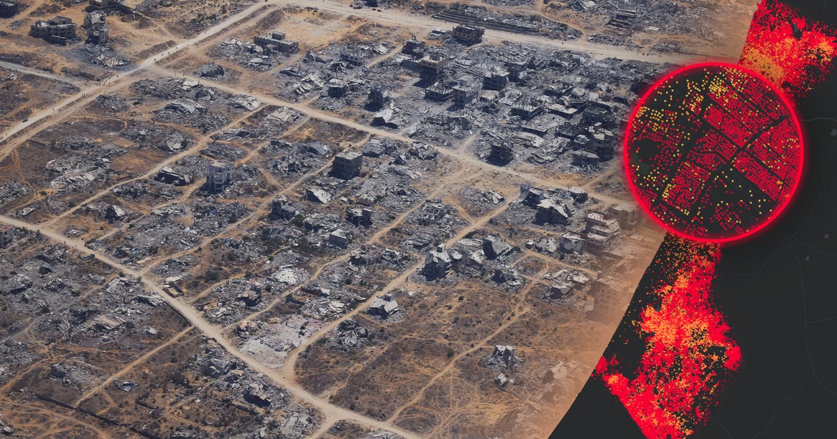 Strefa Gazy zrównana z ziemią. Zdjęcia i mapy pokazują skalę zniszczeń