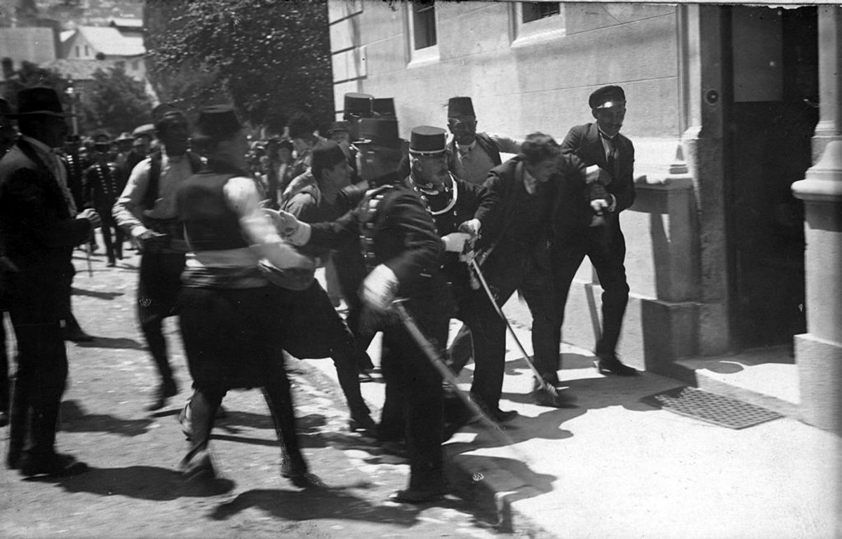 Gavrilo Princip zatrzymany tuż po zamachu