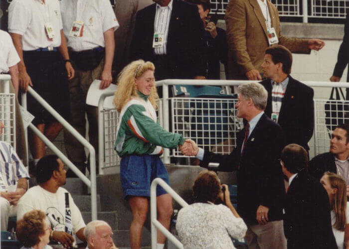 Michelle de Bruin i Bill Clinton