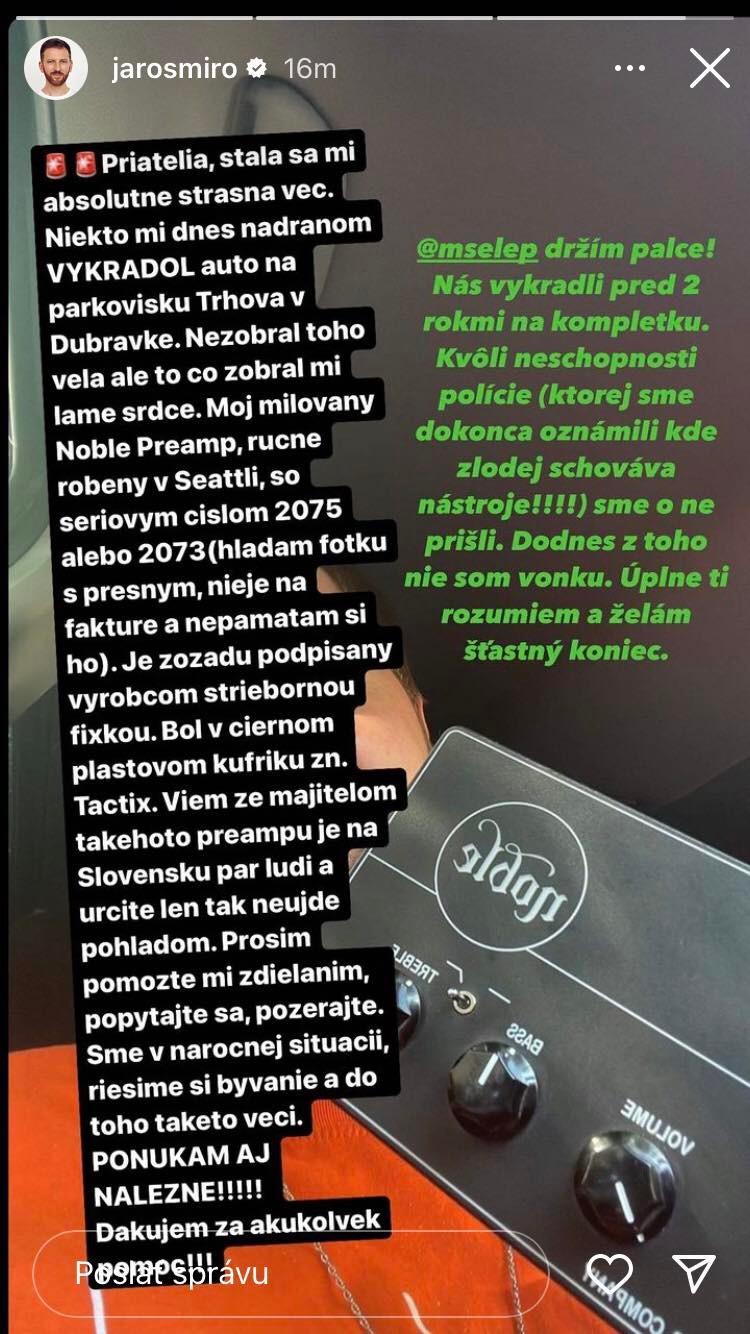 Miro sa vie do hudobníka vcítiť.