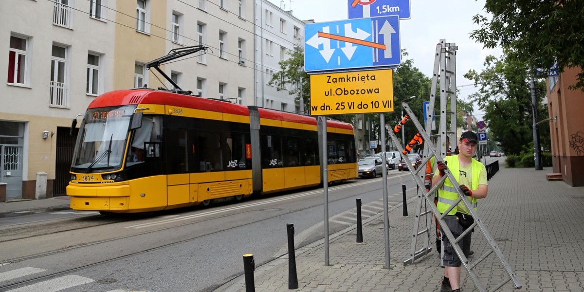 Wakacyjne remonty torowisk tramwajowych w Warszawie