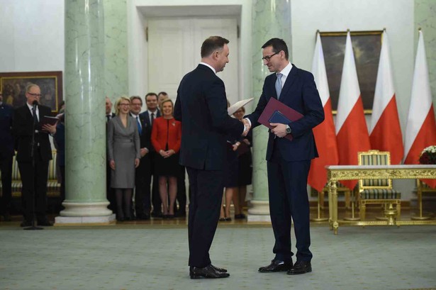 Prezydent Andrzej Duda i premier Mateusz Morawiecki