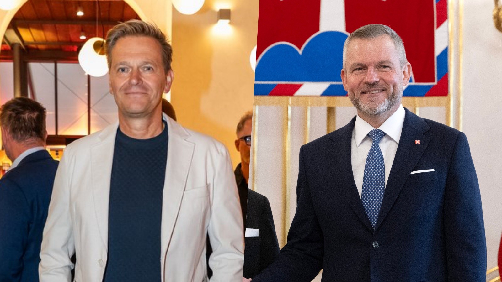 Moderátor Martin Nikodým a prezident Peter Pellegrini.