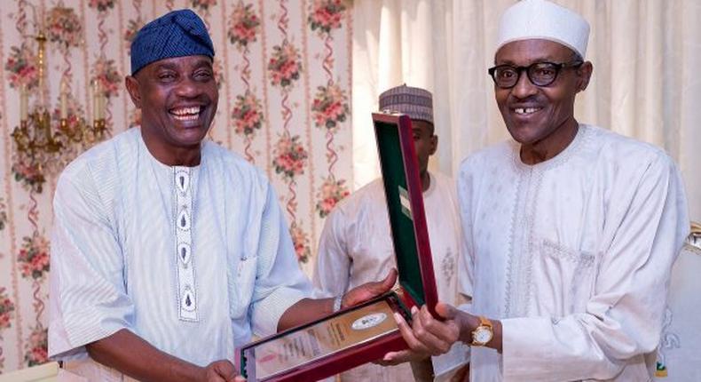 Solomon Arase and President Muhammadu Buhari