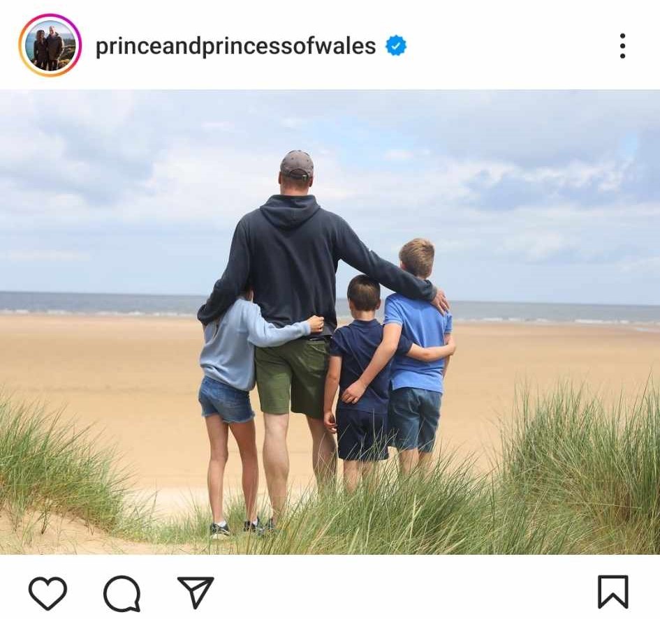 Vilmos herceg és három gyermeke látható a meghitt képen