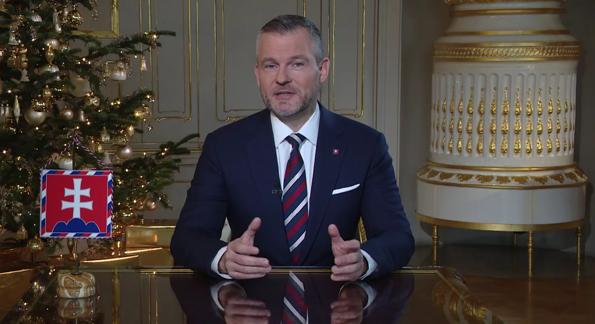 Prezident Pellegrini 1. januára 2025.