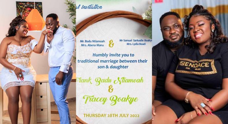 Tracey Boakye and Frank's wedding invitation