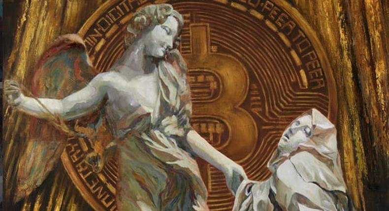 An NFT of Trevor Jones' Bitcoin Angel was one of the pieces that was reported stolen.
