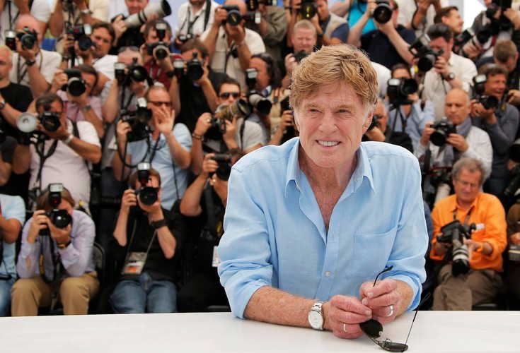 Robert Redford podczas premiery filmu 'Wszystko stracone' w Cannes