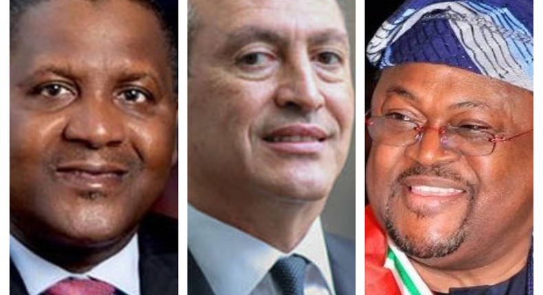 Aliko Dangote, Nassef Sawiris, Mike Adenuga