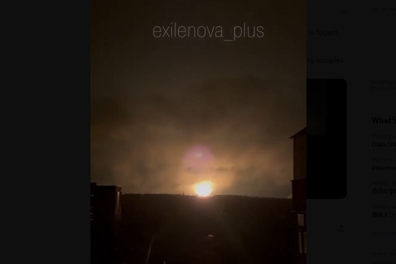 (VIDEO) GORI RUSKI INDUSTRIJSKI GIGANT! Višestruke eksplozije potresle Toljati, dronovi napali hemijsku fabriku: "Nisu ni pokušali da ih obore"