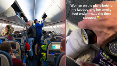 Pasażer miał dość "śmierdzących stóp" pod swoim fotelem. Zemsta była słodka
