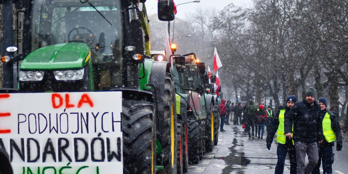 Trwają protesty rolników.