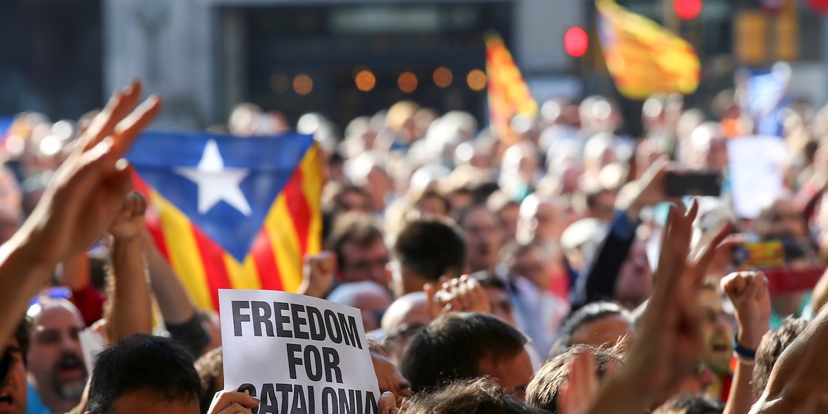 Spain has arrested 12 officials, seized 45,000 letters, and confiscated 1.3 million posters and flyers in a bid to stop Catalonia's independence vote