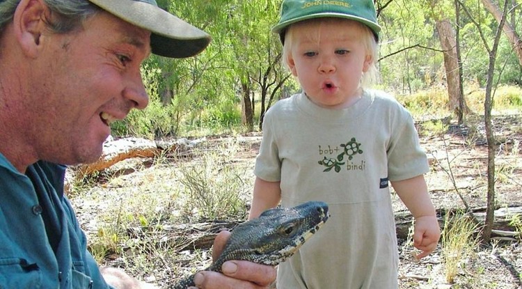 Steve Irwin és fia, Robert Irwin évekkel ezelőtt