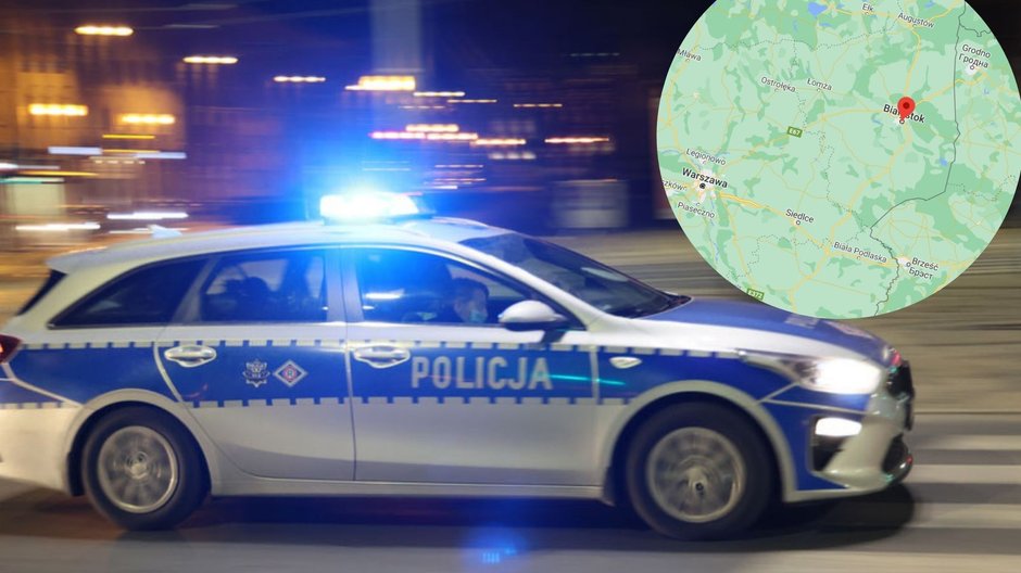 Białystok: Wypadek z udziałem pojazdu policji. Trzy osoby w szpitalu