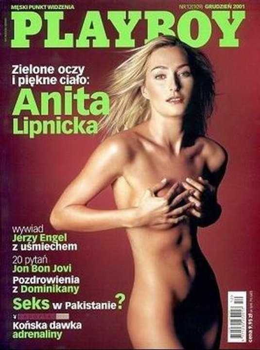 Anita Lipnicka na okładce "Playboya", grudzień 2001 rok