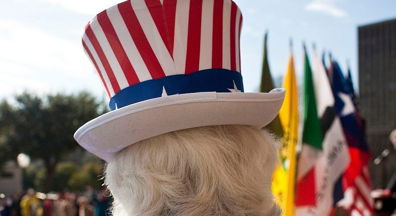 Uncle Sam. Ben Sklar / Stringer/Getty Images
