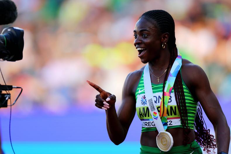 Tobi Amusan became Nigeria's first outdoor world champion at the World Championships in Oregon