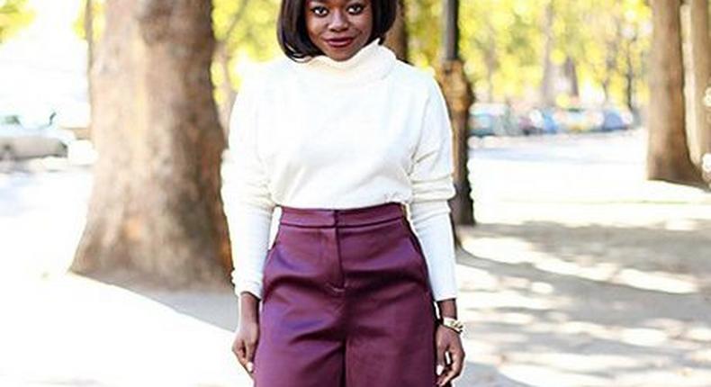 Culottes could be paired with long sleeve top tucked firmly into the fitted bottom