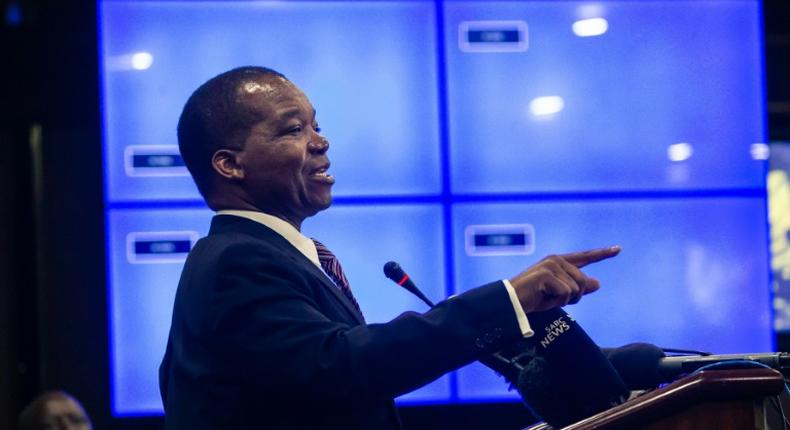 Zimbabwe Reserve Bank Governor John Mangudya, pictured February 20, 2019, said they have ensured no one goes to buy currency from the parallel market