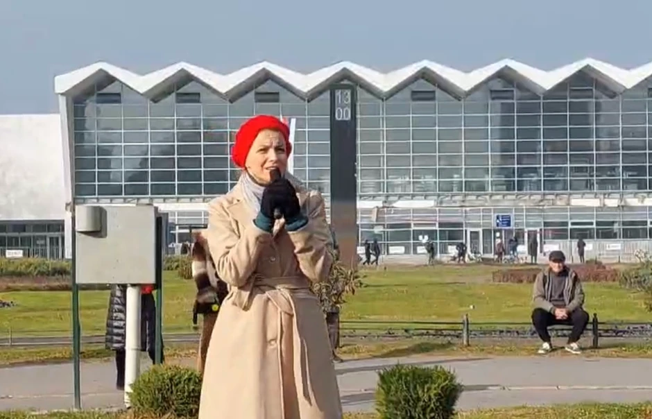 Jelena Stupljanin, protest Novi Sad, blokada raskrsnica kod Železničke stanice
