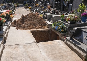 Iskopavanje groba - ilustracija