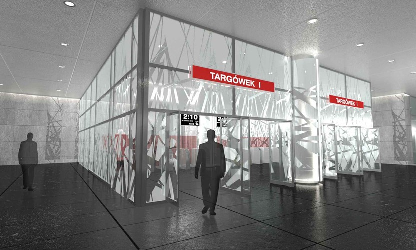 II linia metra w Warszawie: stacja Targówek I (wizualizacja 2), źródło: UM Warszawa