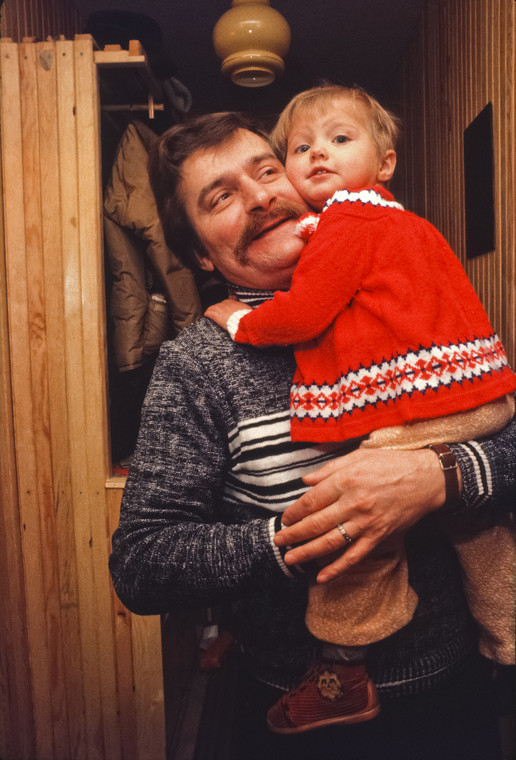 Lech Wałęsa z córką Magdą