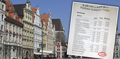 Rachunek grozy z restauracji we Wrocławiu. Najdroższy chleb i sok w ich życiu