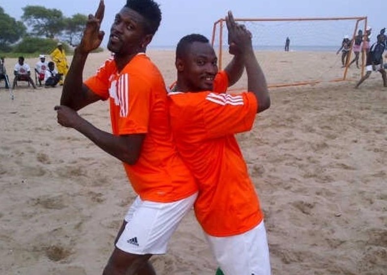 Adebayor and Funny Face 