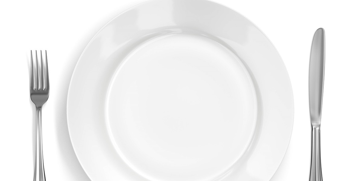 Place Setting with Plate, Knife & Fork